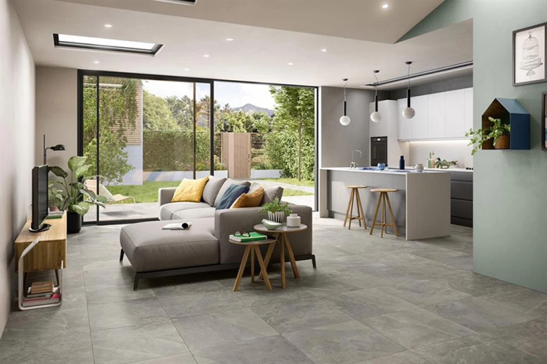 nội thất phòng khách liền bếp chung cư