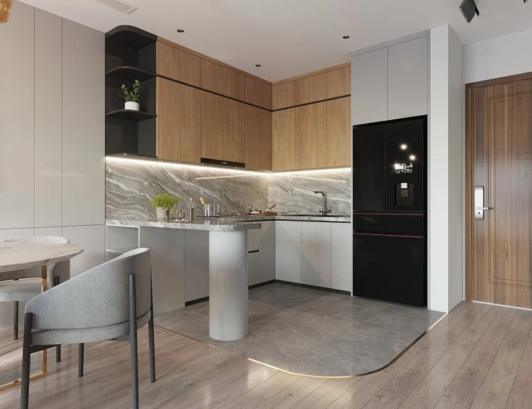 Mẫu thiết kế nội thất căn hộ 70m2 đẹp