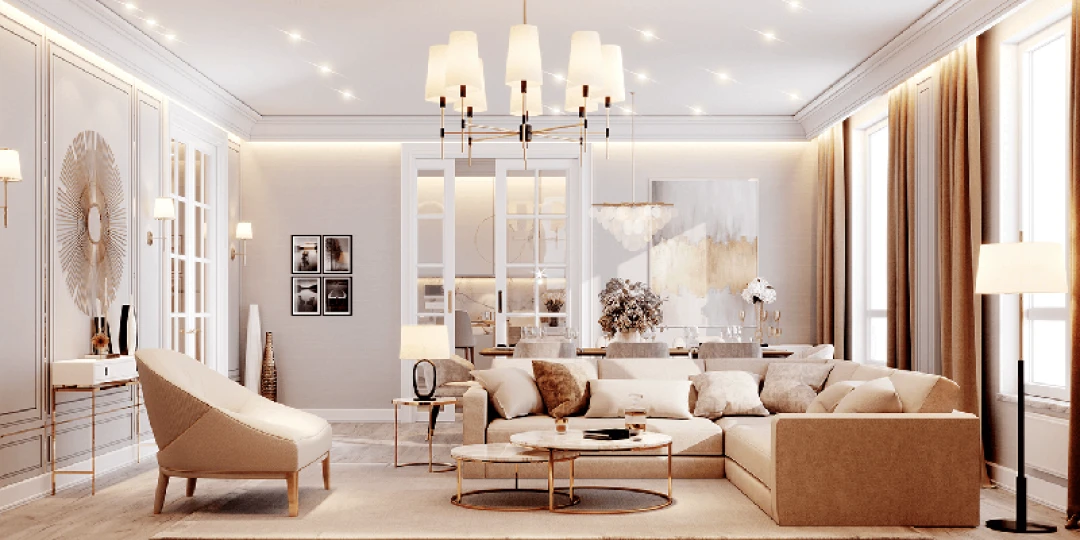 mẫu nội thất chung cư tân cổ điển