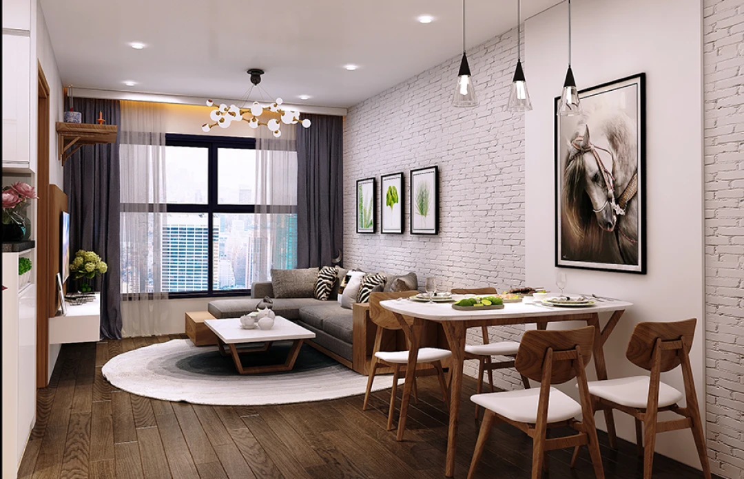 nội thất chung cư bằng gỗ