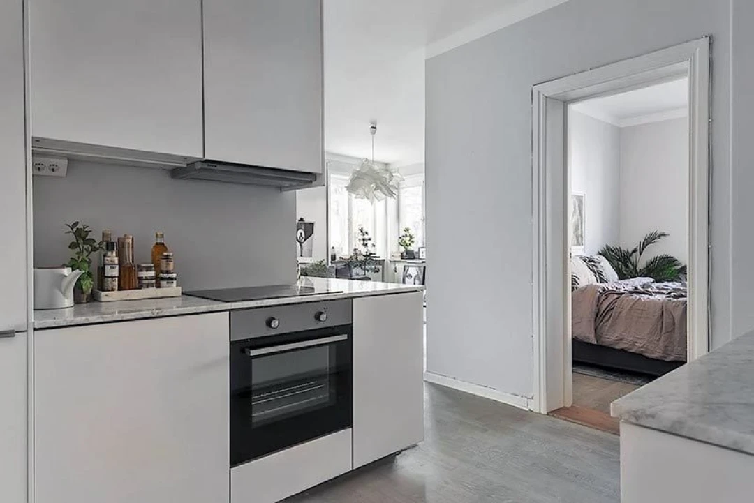 Nội thất chung cư màu trắng